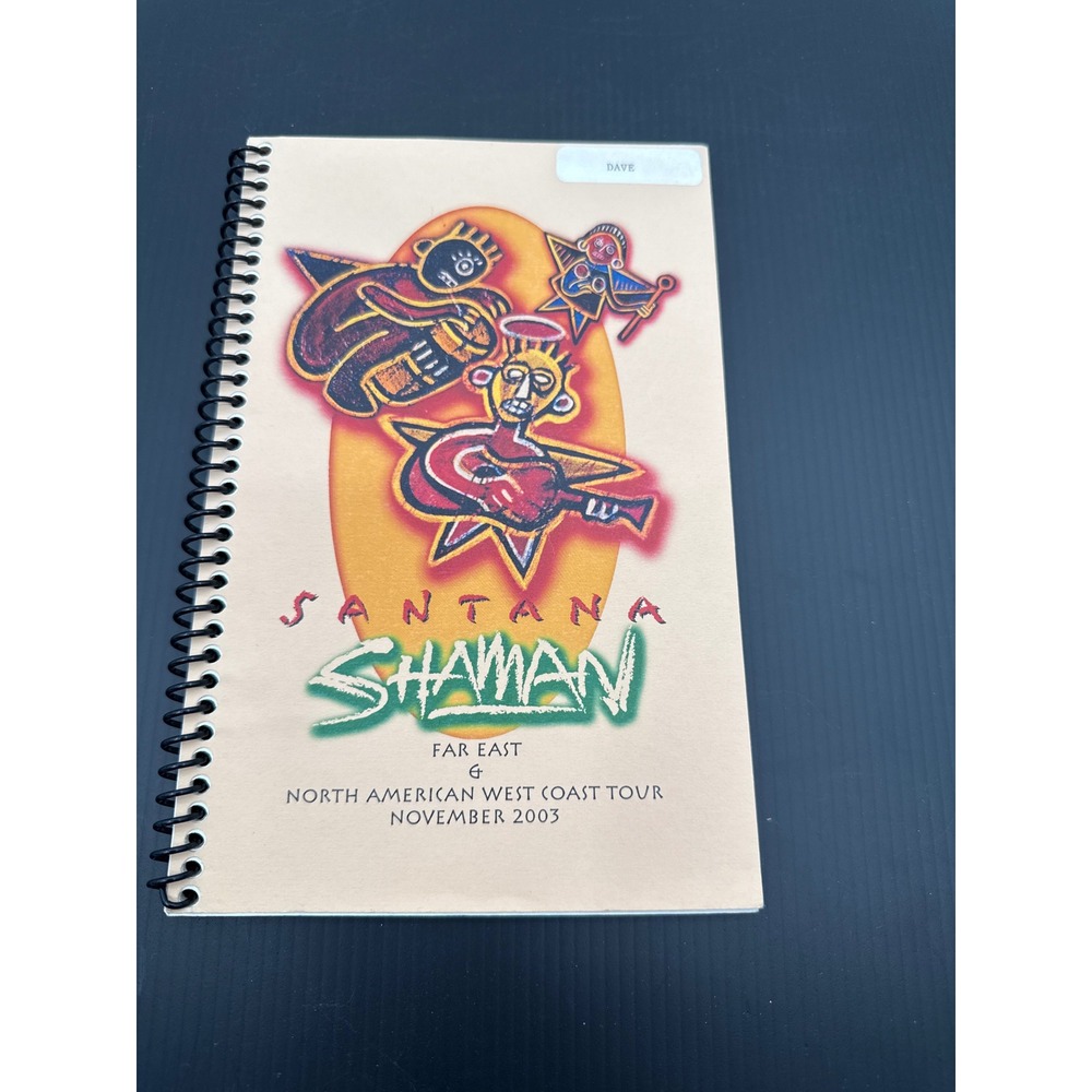 Santana Shaman 2003 Tour Itinerary Book Far East North American West Coast